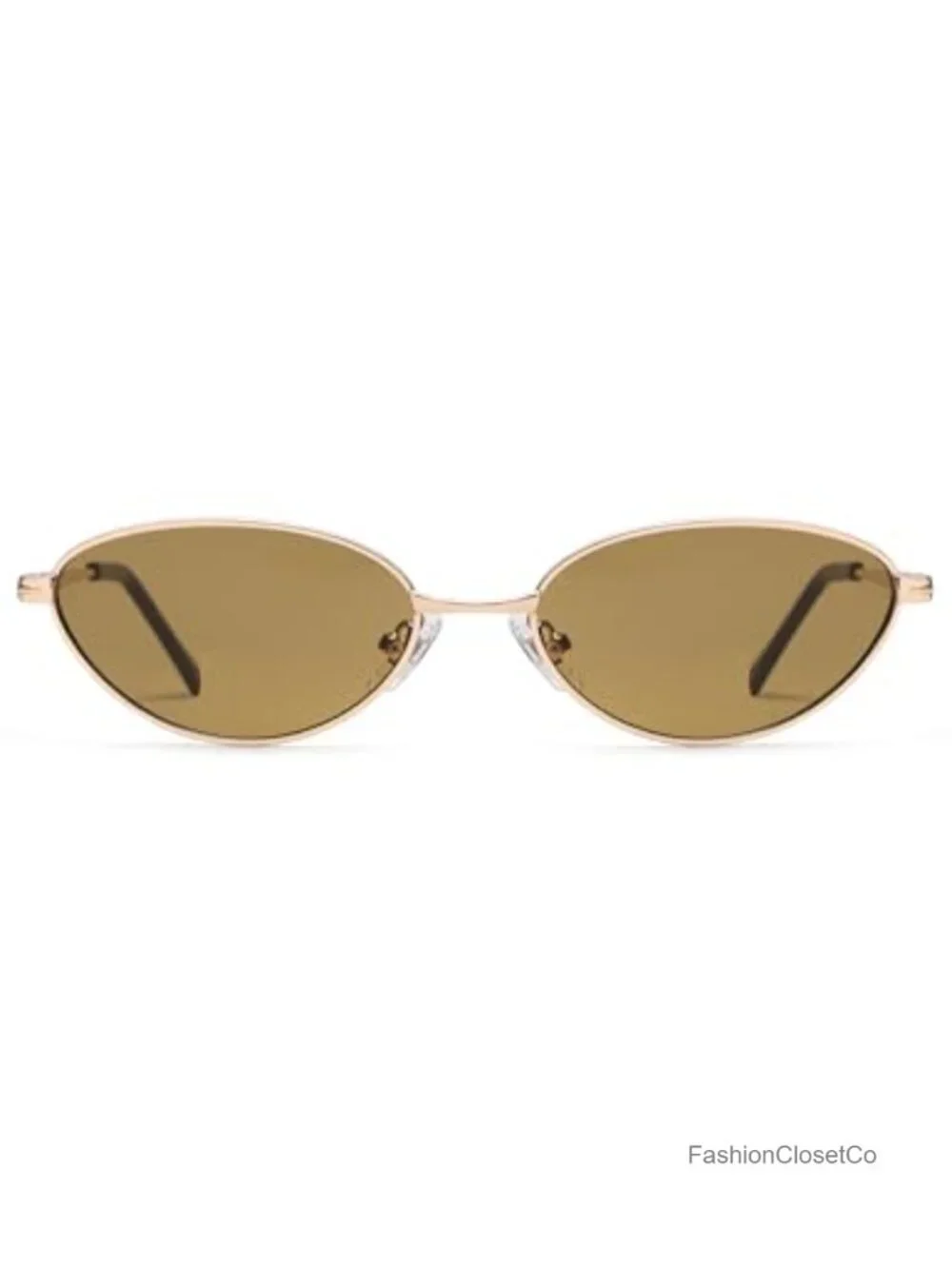 Retro Oval Cat Eye Sunglasses UV400 Protection Metal Frame Unisex
